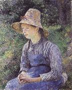 Camille Pissarro Bathing girl who sat up haret oil painting reproduction
